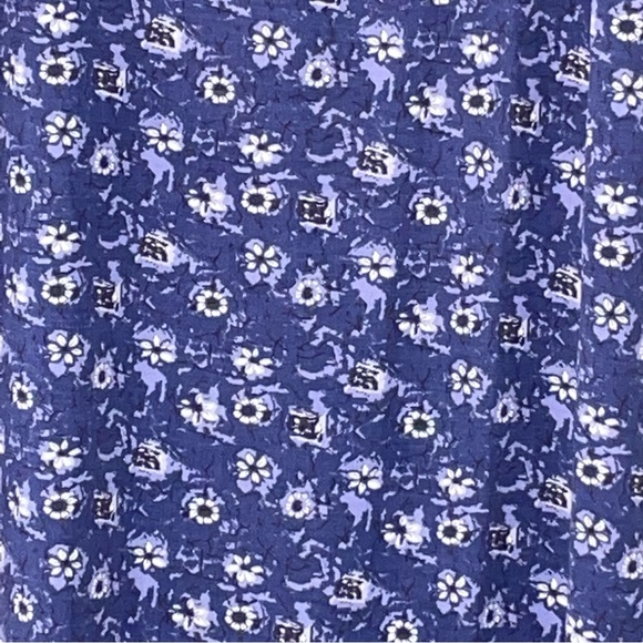 NINA PICCALINO Vtg Maxi Sleeveless Blue & White Floral Shift Sundress Size 14 - Picture 4 of 11